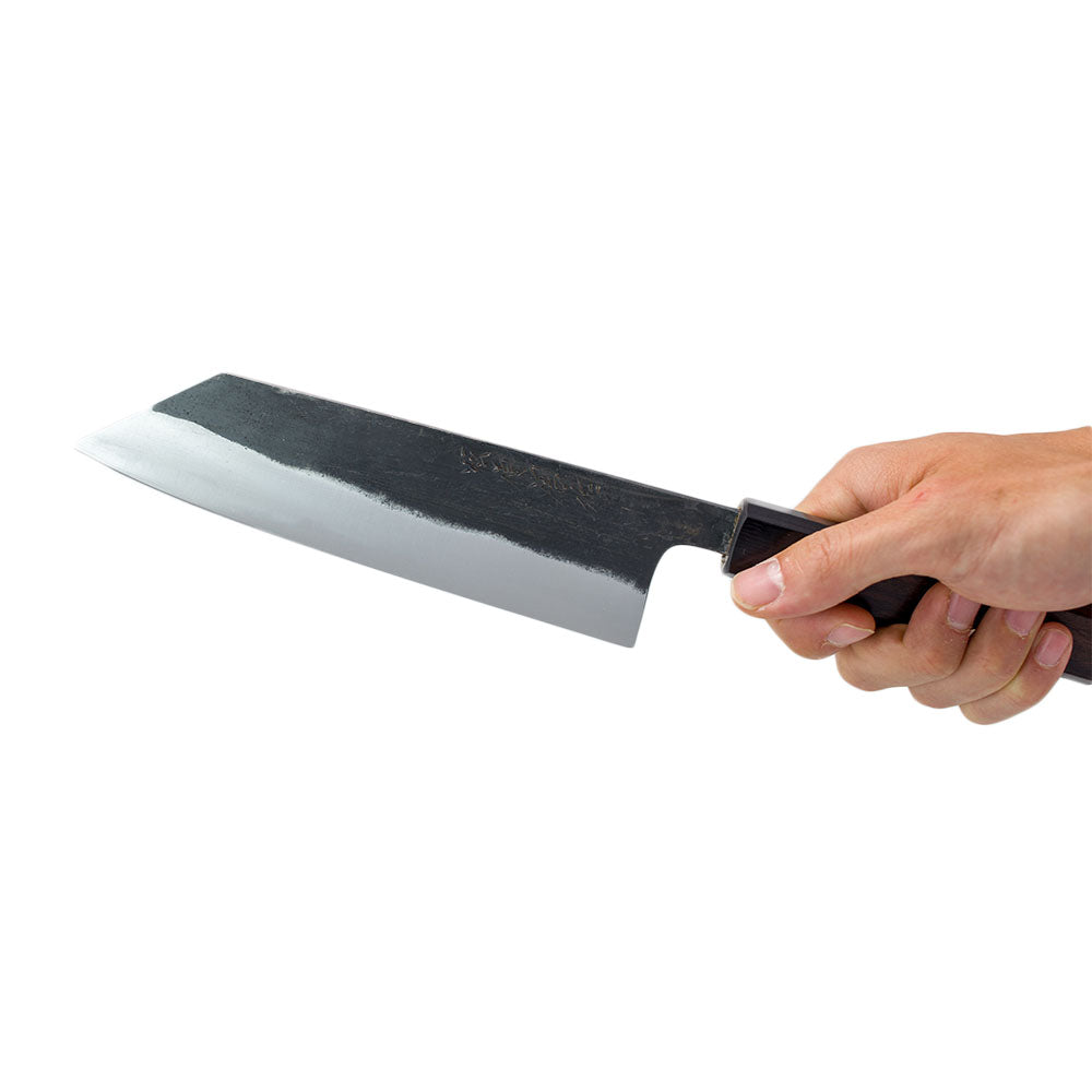 Couteau Bunka 170mm, Shirogami Steel, Kurouchi finish