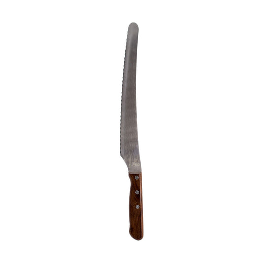 Bread knife 300mm, walnut wood handle